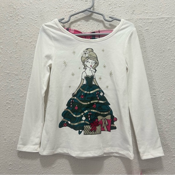 Cynthia Rowley Christmas Themed Sequin Girls Top NWT XS (4) - Picture 2 of 7